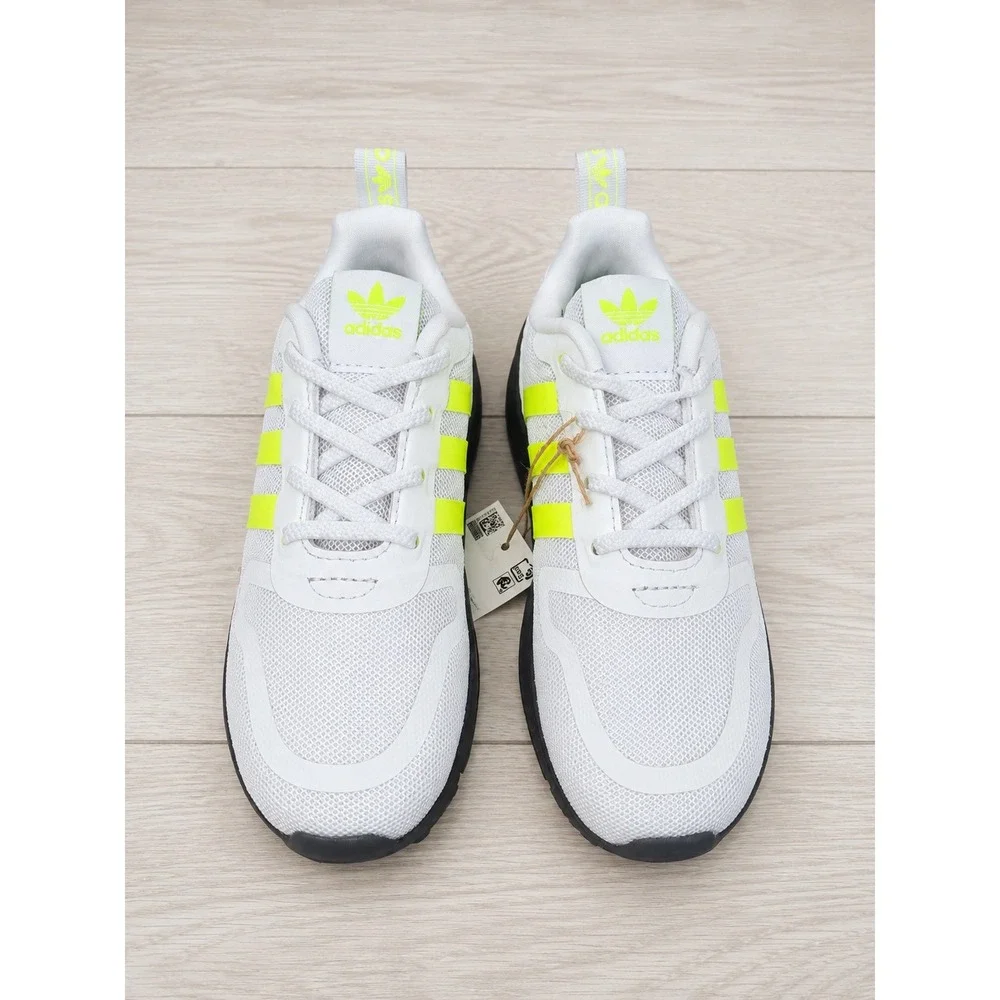 Adidas Originals Multix EL I Toddler Shoes White Neon Yellow Size 9K NWT